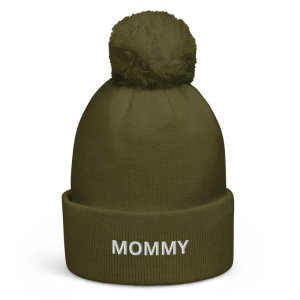 Pom pom beanie Mommy – Moss Green