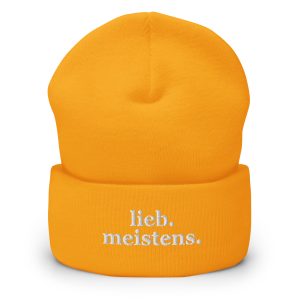 Meistens lieb Classic Beanie – Gold