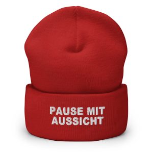 Pause mit Aussicht Classic Beanie – Rot