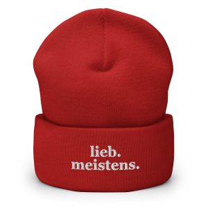 Meistens lieb Classic Beanie – Rot