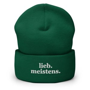 Meistens lieb Classic Beanie – Tannengrün