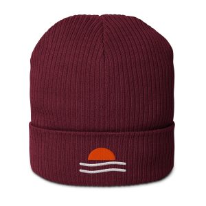 Beach & Good Vibes – Icon Organic Beanie – Bordeaux