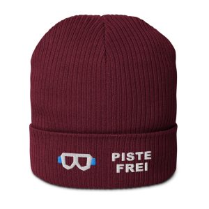 Piste frei Organic Beanie – Bordeaux