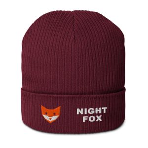 Night Fox Organic Beanie – Bordeaux