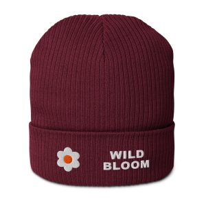 Wild Bloom Organic Beanie – Bordeaux