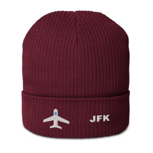 JFK Organic Beanie – Bordeaux