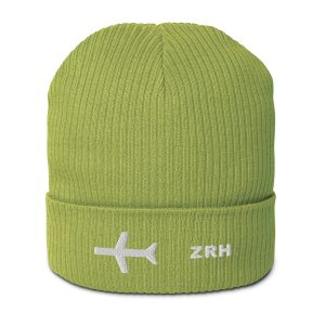 ZRH – Icon & Text Organic Beanie – Leaf Green