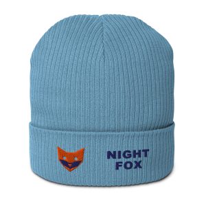 Night Fox Organic Beanie – Light Avio Blue