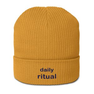 Daily Ritual Organic Beanie – Mustard Yellow