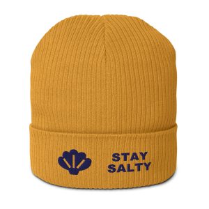 Stay Salty Organic Beanie – Mustard Yellow