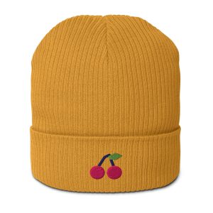 Cherry Day Organic Beanie – Mustard Yellow
