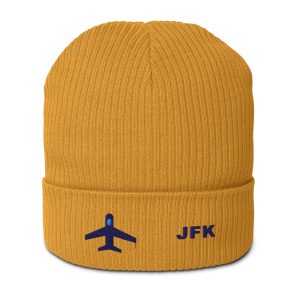 JFK Organic Beanie – Mustard Yellow
